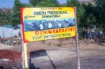 Sign By The Road In Ethiopia Stock Photo