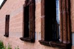 Old Building With Broken Windows Stock Photo