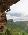 Cliff Hanger Stock Photo