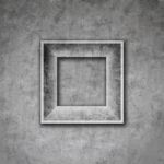 Cement Photo Frame Wall Stock Photo