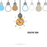 Creative Light Bulb Idea Concept Stock Photo