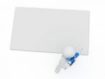 3d Character Write A Card Stock Photo