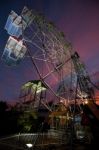 Ferris Wheel Sunset Stock Photo