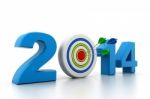 Business Target On 2014 Stock Photo