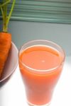 Fresh Carrot Juice Stock Photo