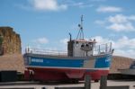 Boats On The Quayside At Lyme Regis Stock Photo