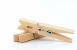 Wooden Clothespins Stock Photo