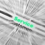 Service Sphere Definition Displays Assistance Or Customer Suppor Stock Photo