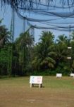 Practicing Golf At The Driving Range Stock Photo