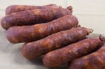 Portuguese Chorizo Stock Photo