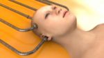 3d Render Human Head And Connected Tubes Stock Photo