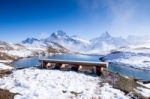 First Mountain Grindelwald Switzerland Stock Photo