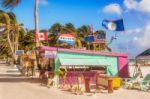 Commercial Building At The Main Street In Caye Caulker, Belize Stock Photo