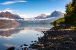 View Of Lake Mcdonald In Montana Stock Photo