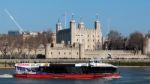 Tourist Boat Passing The Tower Of London Stock Photo