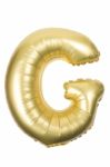 Golden Inflatable Letter Uppercase Stock Photo