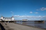 Cardiff Uk March 2014 - View Of Penarth Pier Stock Photo