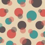 Retro Polka Dot Pattern Stock Photo