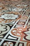 Close-up View Of The Floor Of The Duomo Cathedrall In Milan Stock Photo