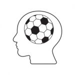 Soccer Human Head Sport Thin Line Flat Design Icon  Illust Stock Photo