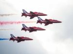 Red Arrows Display Team 50th Anniversary At Biggin Hill Airport Stock Photo