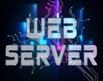 Web Server Shows Computer Servers And Data Stock Photo