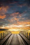 Wooden Bridge Stock Photo