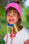 Karen Tribal Girl From Padaung Long Neck Hill Tribe Village Stock Photo