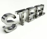 Steel Text Stock Photo