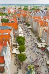 Aerial View At The Old City In Gdansk, Poland Stock Photo