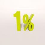 Percentage Sign, 1 Percent Stock Photo