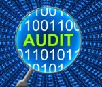 Computer Audit Means Pc Validation And Finance Stock Photo