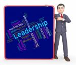 Leadership Words Represents Led Command And Authority Stock Photo