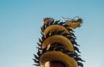 Golden Dragon Is A Symbol Of Wealth. Wat Thamai ,public Location Stock Photo