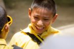 Primary Students Visit The Zoo, In The Jul 27, 2016. Bangkok Thailand Stock Photo