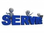 Service Word Showing Assistance Or Helpdesk Stock Photo