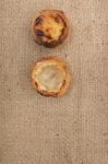 Famous Portuguese Egg Pastry Tart Stock Photo