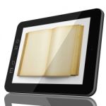 Tablet Pc And Book Stock Photo