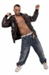 Street Dancer Performs Rap Dance Stock Photo