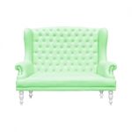 Green Luxurious Armchair Stock Photo