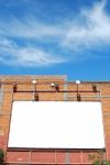 Blank Billboard On A Brick Building Stock Photo