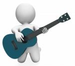 Guitarist Performer Shows Acoustic Guitars Music And Performance Stock Photo