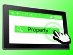 Online Property Means World Wide Web And House Stock Photo