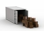 Cargo Container Stock Photo