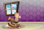 Cartoon  Illustration Interior Kid Room With Separated Layers Stock Photo