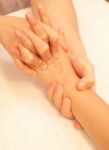 Reflexology Hand Massage, Spa Hand Treatment,thailand Stock Photo