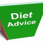 Diet Advice On Notebook Shows Healthy Diets Stock Photo