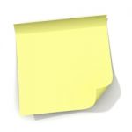 Sticky Note With Curly Corner Stock Photo