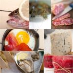 High Protein Food Collection Collage Stock Photo