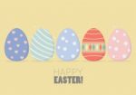 Colorful Easter Eggs Stock Photo